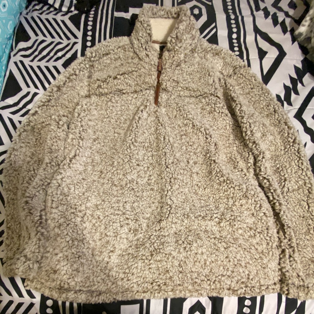 Sherpa turtle neck pullover